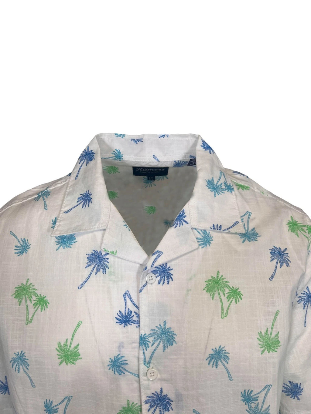 Rumors Men's Printed Shirt - Blue Tonal & White Palm 2 Pack S/S (S02 + S04)