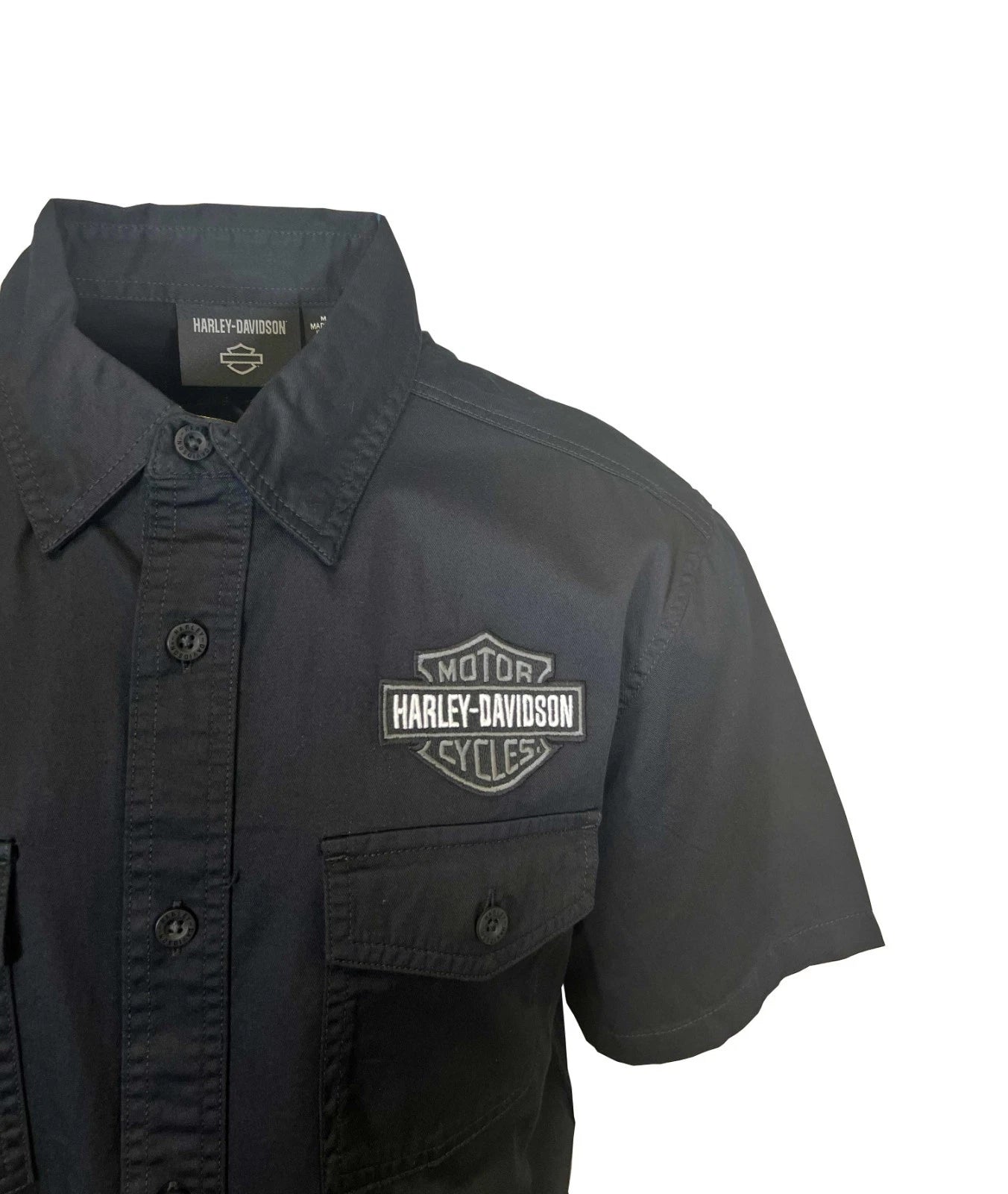 HD Brand Men's Black Shirt Ashes Lightweight Cotton Twill S/S (S346)