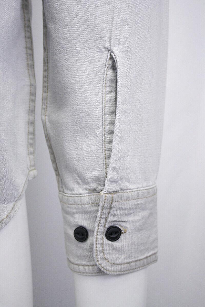 HD Branded Men's Light Grey Denim L/S Woven Shirt (101)