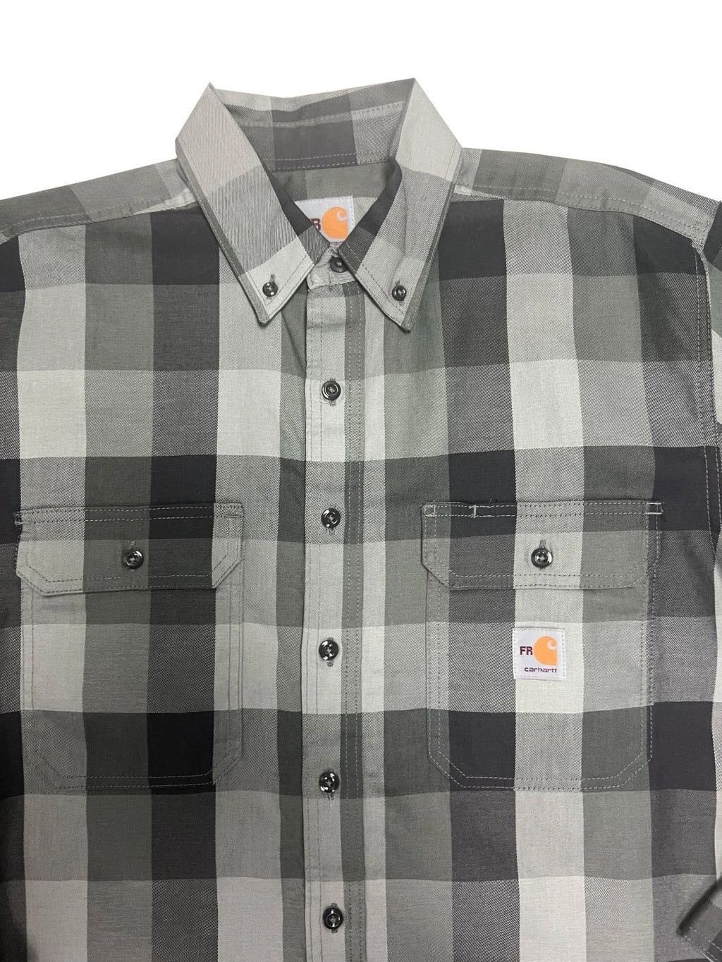 Carhartt FR Men's Grey Shirt Rugged Flex Original Fit Plaid L/S (S367)