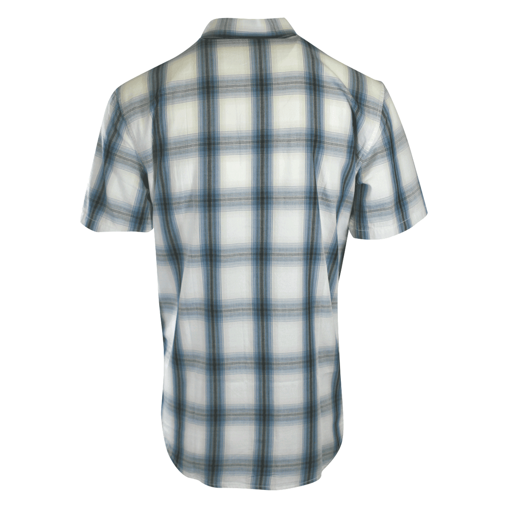 HD Branded Men's Shirt Blue Plaid Forever S/S Woven (S55)