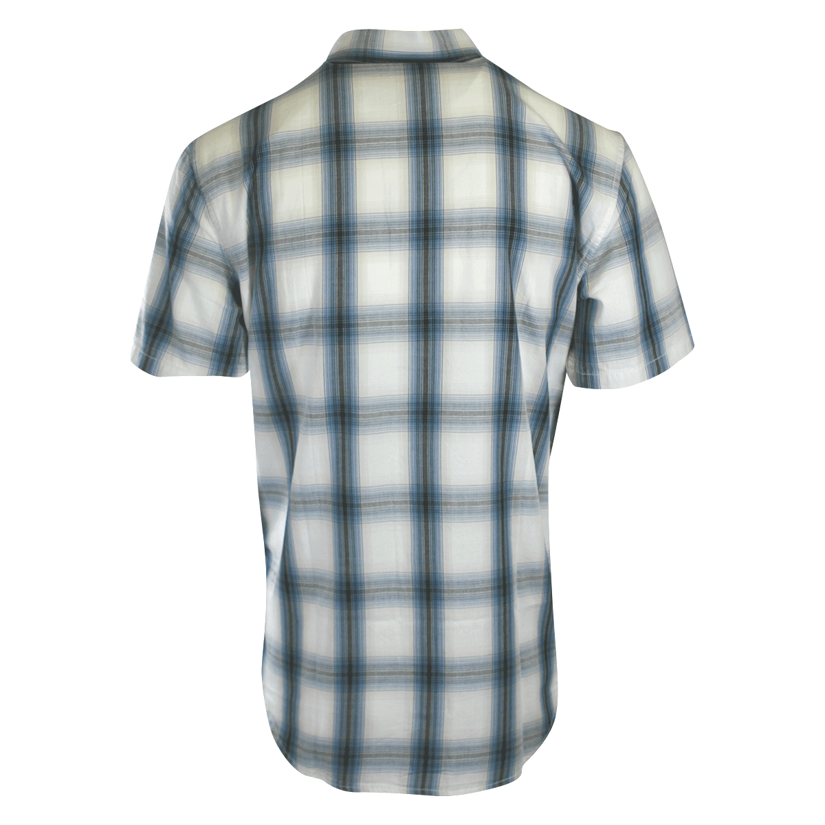 HD Branded Men's Shirt Blue Plaid Forever S/S Woven (S55)
