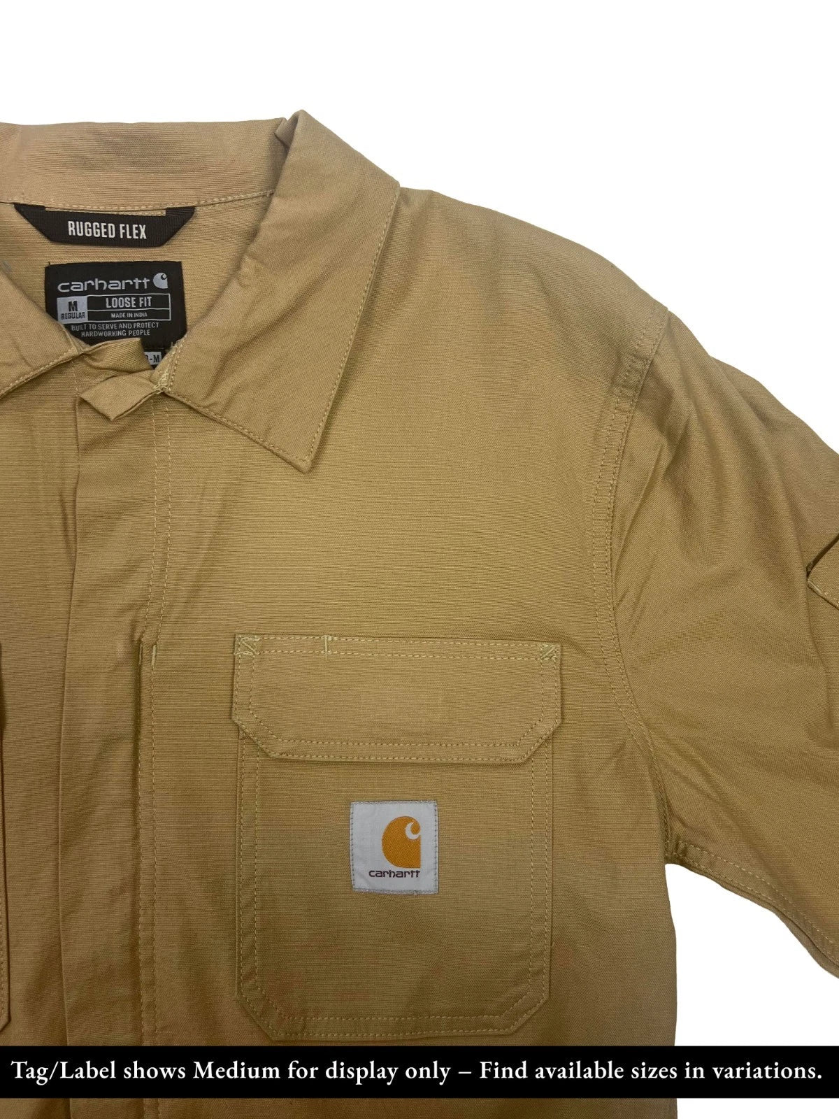 Carhartt Men's Khaki Coveralls Rugged Flex Stretch Technology Canvas (S04)