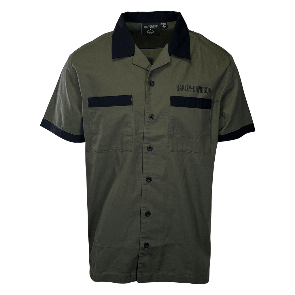 HD Branded Men's Shirt Grape Leaf Combustion S/S Woven (S53)