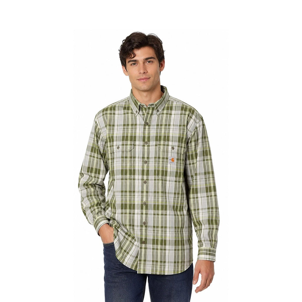 Carhartt FR Men's Basil Plaid Shirt Rugged Flex Mid Weight L/S CAT 2 (S369)
