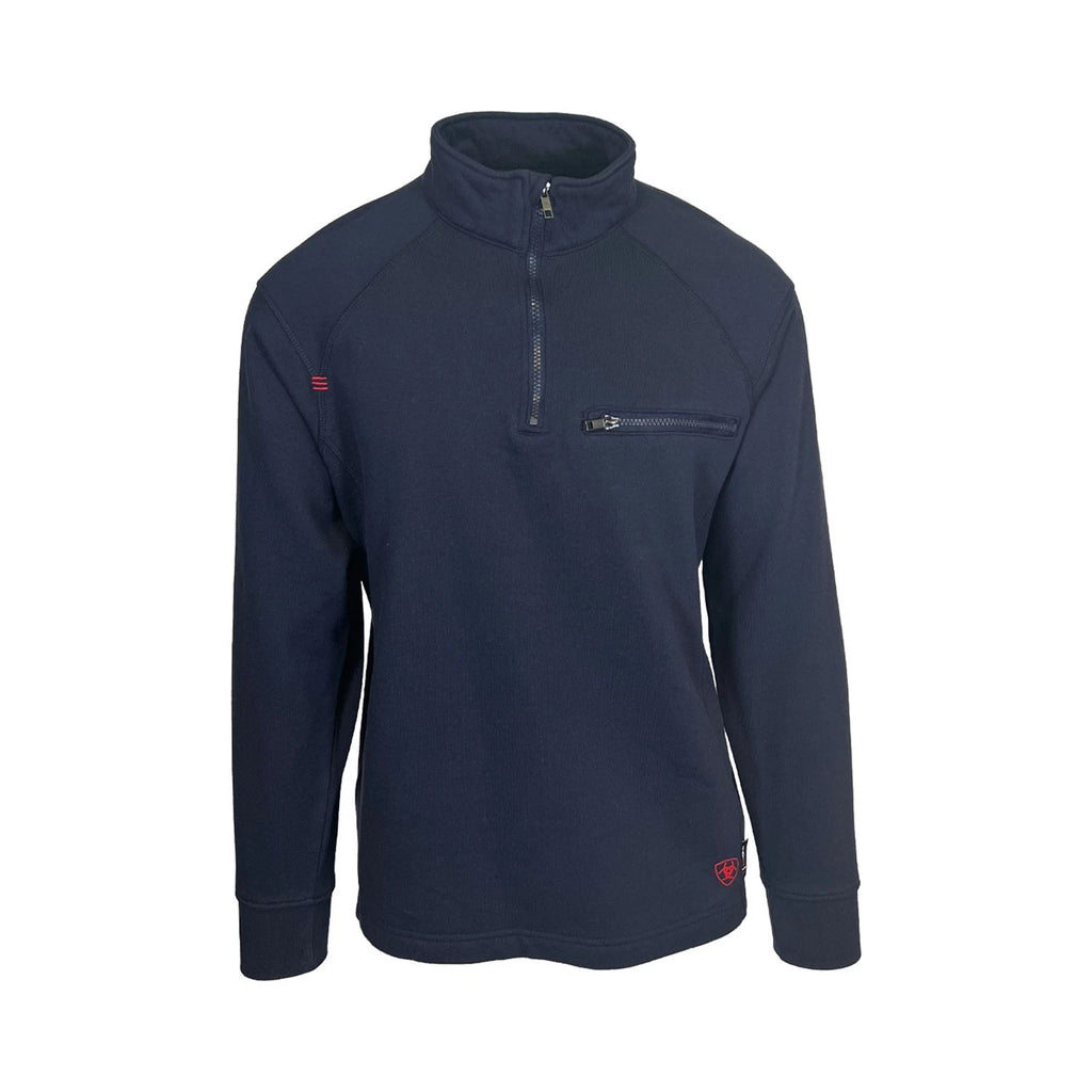 Ariat FR Men's Navy Hoodie 1/4 Zip Pullover Sweatshirt (S66)