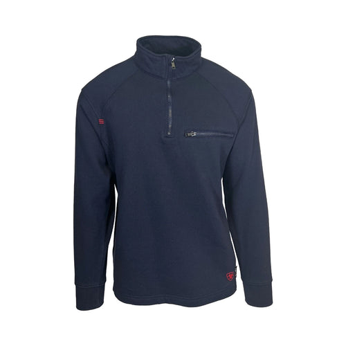 Ariat FR Men's Navy Sweatshirt  - Rev Quarter Zip Pullover (S66)