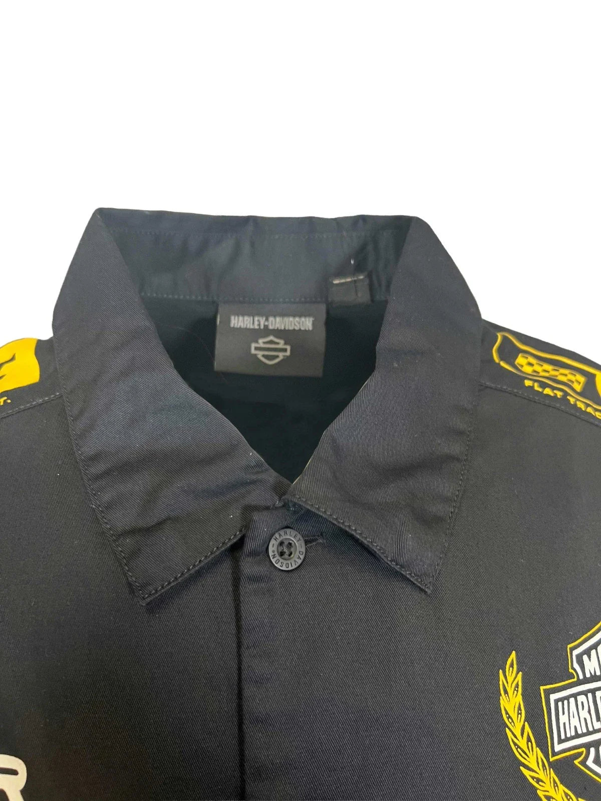 HD Branded  Men’s Black Shirt Trophy Eagle Racing Mechanic L/S (354)