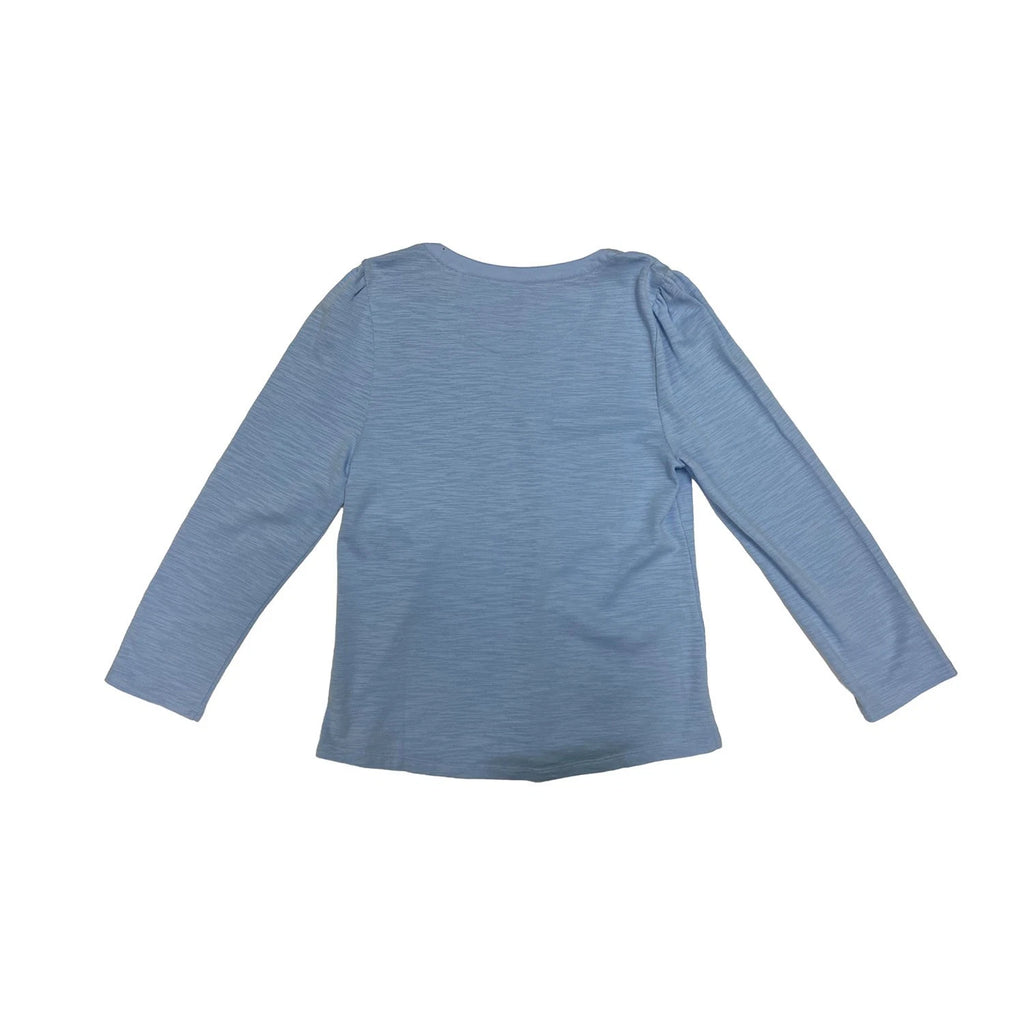 Tommy Bahama Women's Light Sky Top Ashby Isles Puff Sleeve Henley L/S (S10)