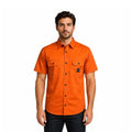HD Branded Men's Orange Shirt Rising Eagle Lightweight Twill S/S (S349)