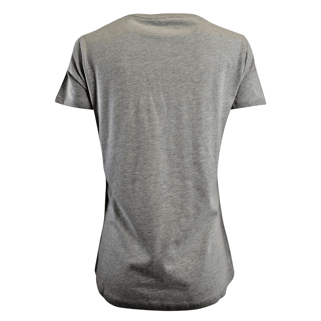 HD Branded Women's T-Shirt Grey Blue Block Logo S/S (S26)