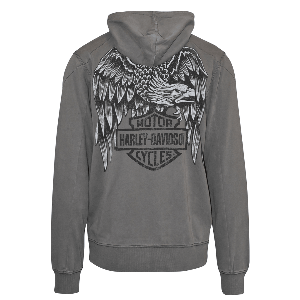 HD Men's Jacket Grey Heritage Eagle Full Zip (S04)