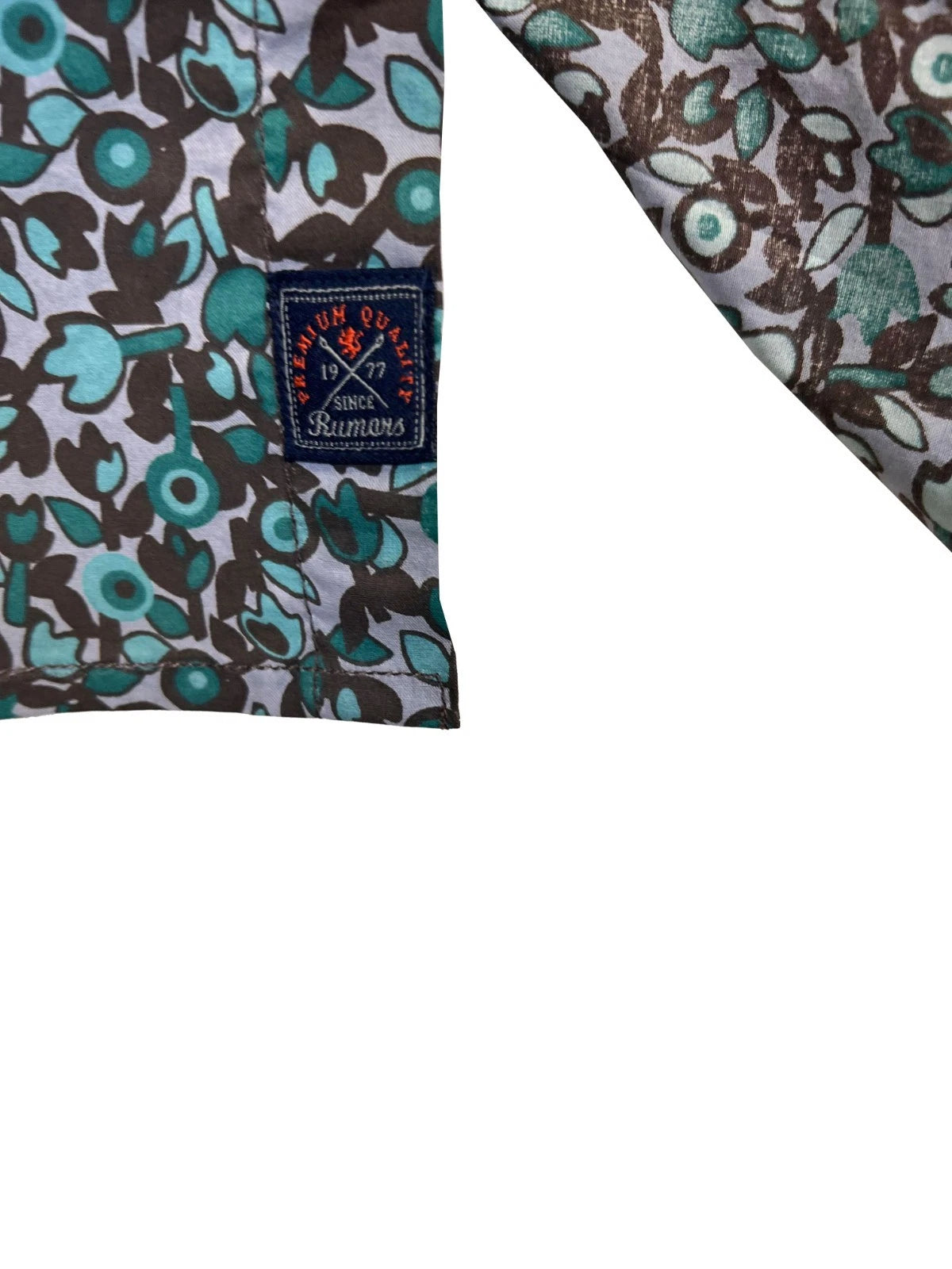 Rumors Men's Printed Shirt - Green Leaf & Teal Leaf 2 Pack S/S (S06 + S09)