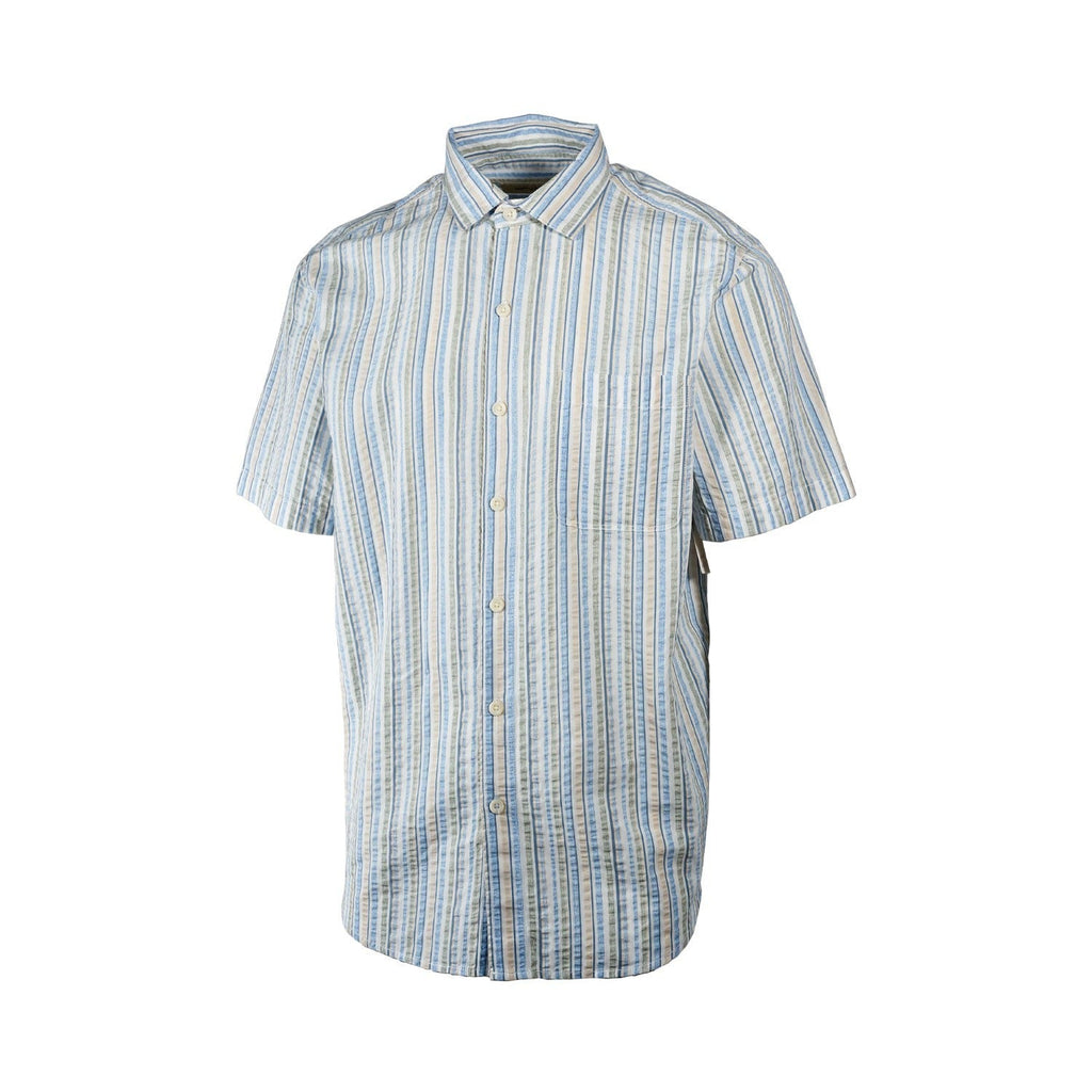 Tommy Bahama Men's Cabo Blue Shirt Lagoon Drive Stripe Pocket S/S (S16)