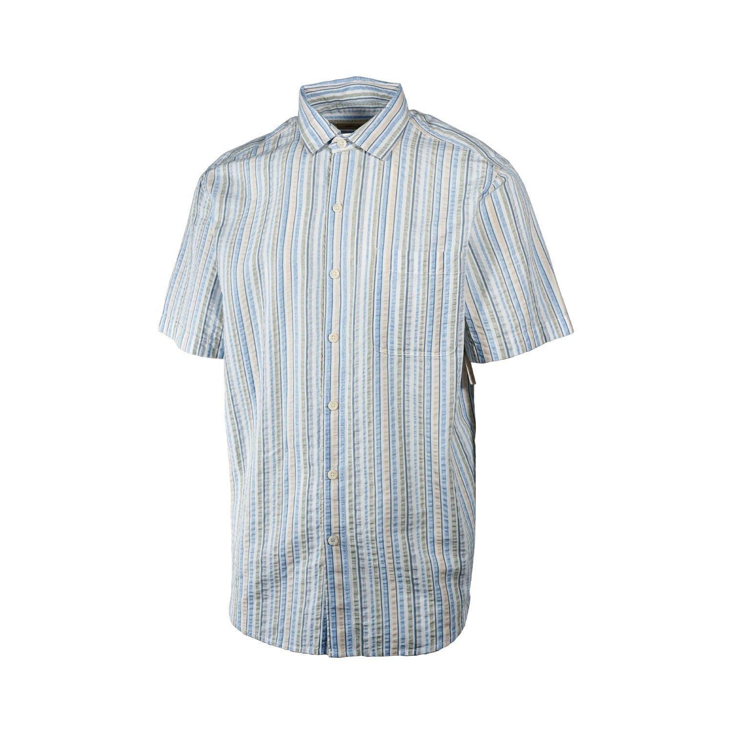 Tommy Bahama Men's Cabo Blue Shirt Lagoon Drive Stripe Pocket S/S (S16)