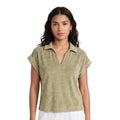 Tommy Bahama Women's Sea Clay Top Suncoast Loop Terry Polo S/S (S02)