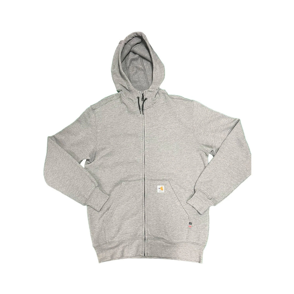 Carhartt FR Men's Grey Sweatshirt Midweight Hooded Zip Front (S41)