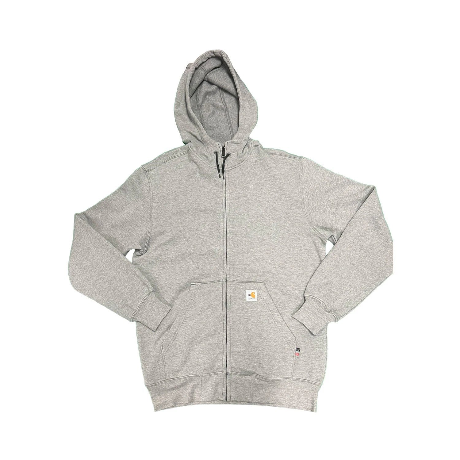 Carhartt FR Men's Grey Sweatshirt Midweight Hooded Zip Front (S41)