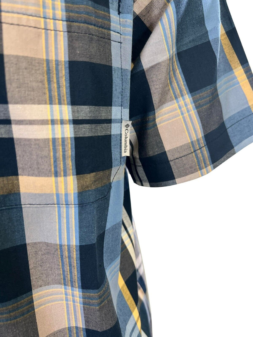 Columbia Men's Collegiate Navy Multi Plaid Rapid Rivers II S/S Shirt (462)