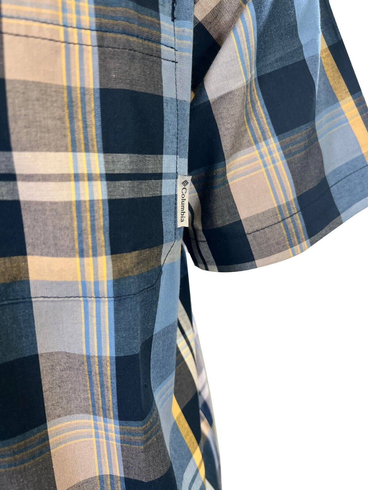 Columbia Men's Collegiate Navy Multi Plaid Rapid Rivers II S/S Shirt (462)