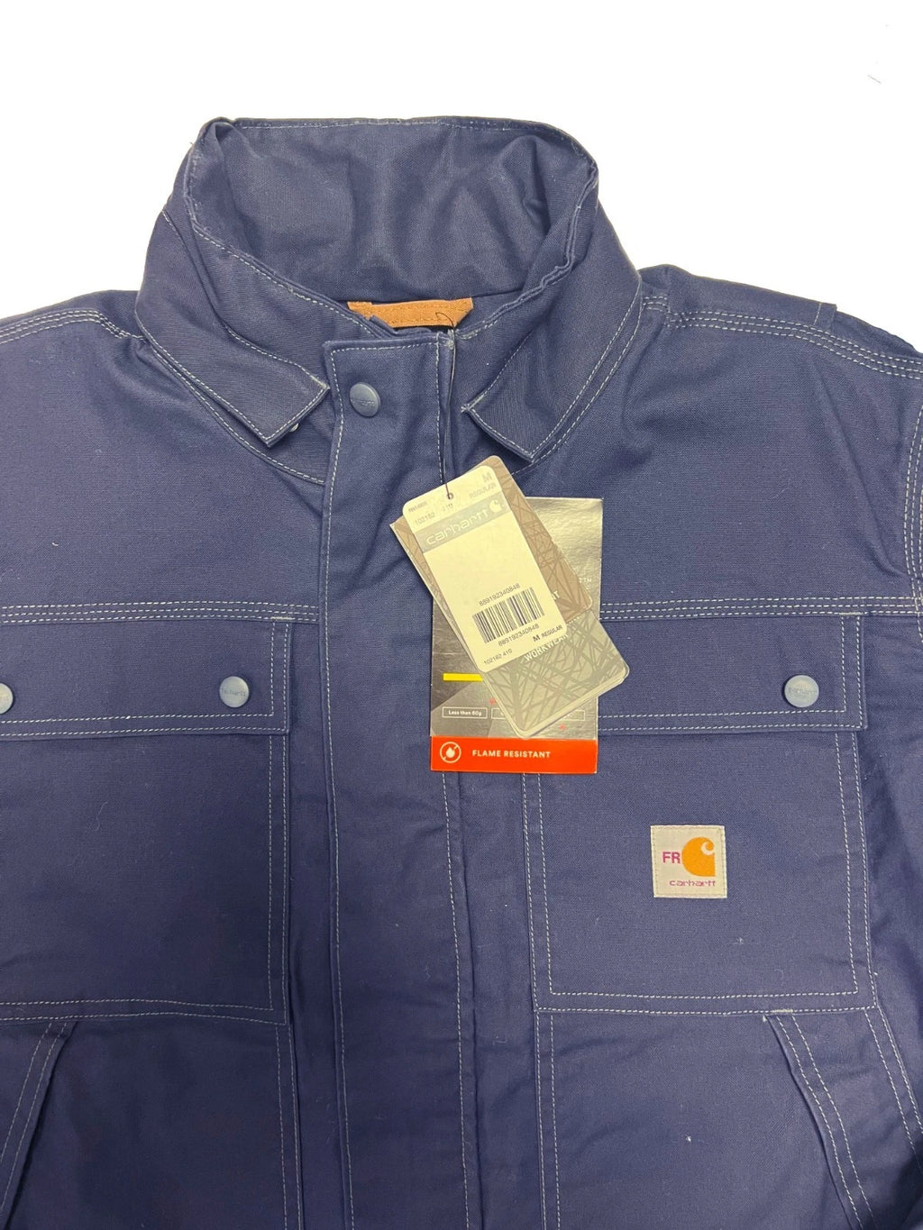 Carhartt FR Men's Navy Full Swing Quick Duck Coat L/S (S54)
