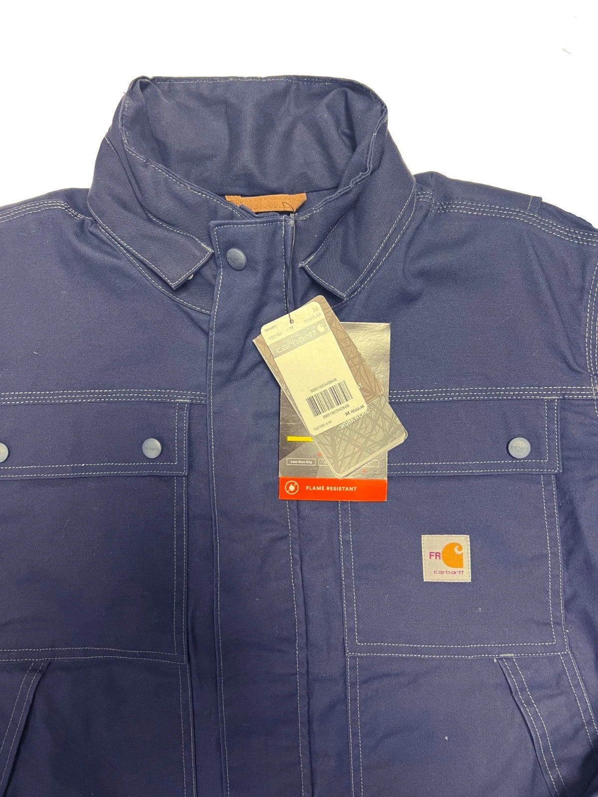 Carhartt FR Men's Navy Full Swing Quick Duck Coat L/S (S54)