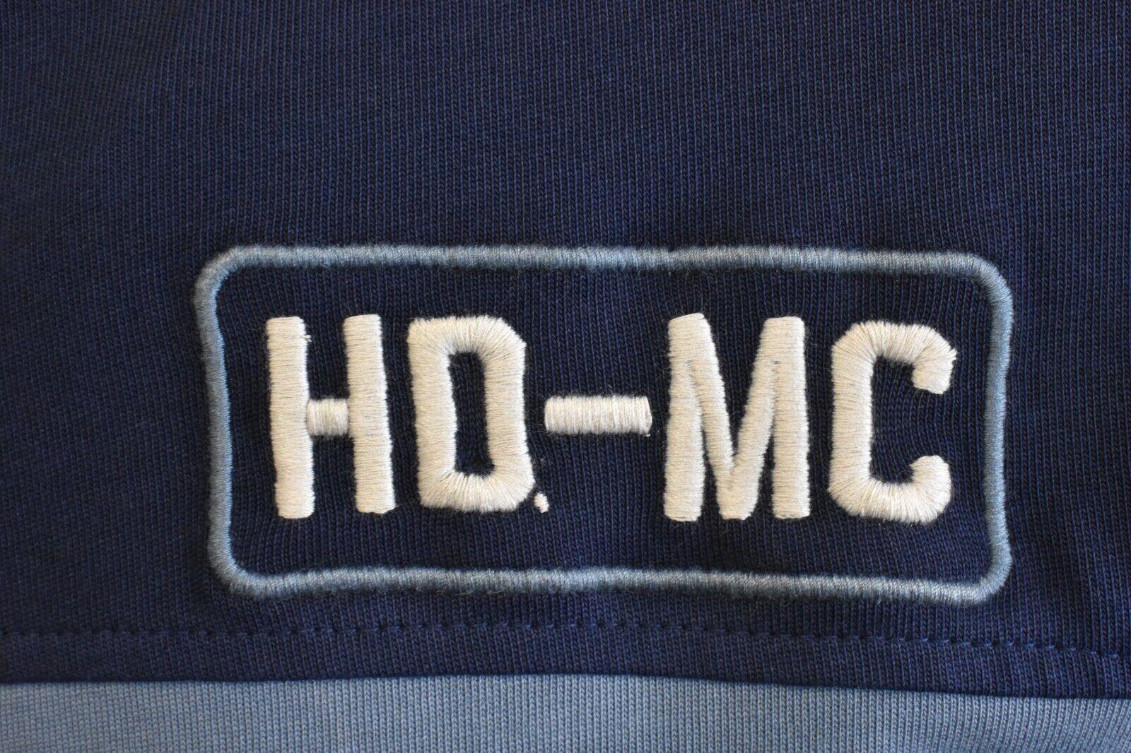 HD Branded Men's Henley T-Shirt Navy Blue Colorblock HD-MC Long Sleeve