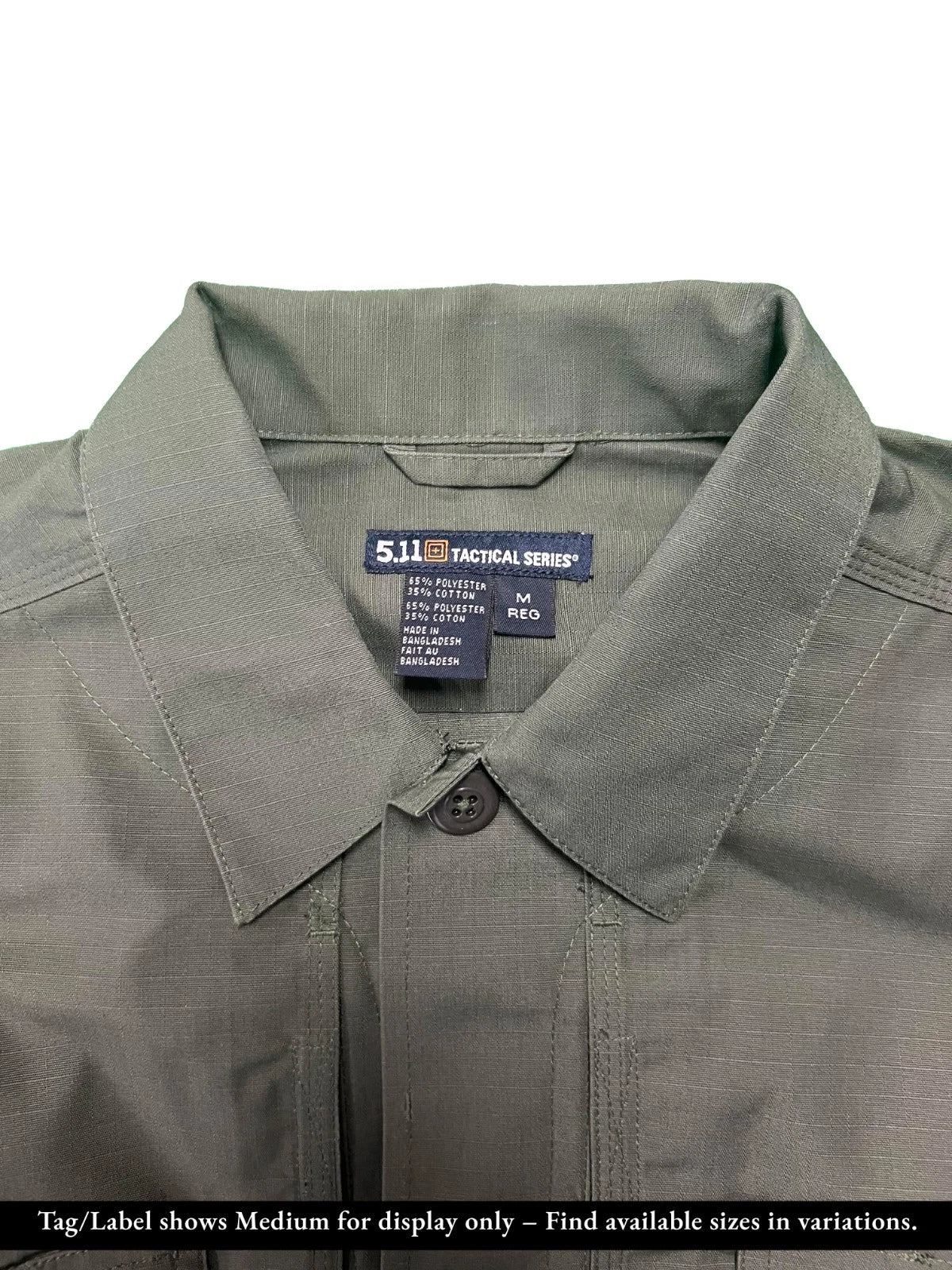 5.11 Tactical Men's Green Shirt Flexlite Pro Long Sleeve (S04)