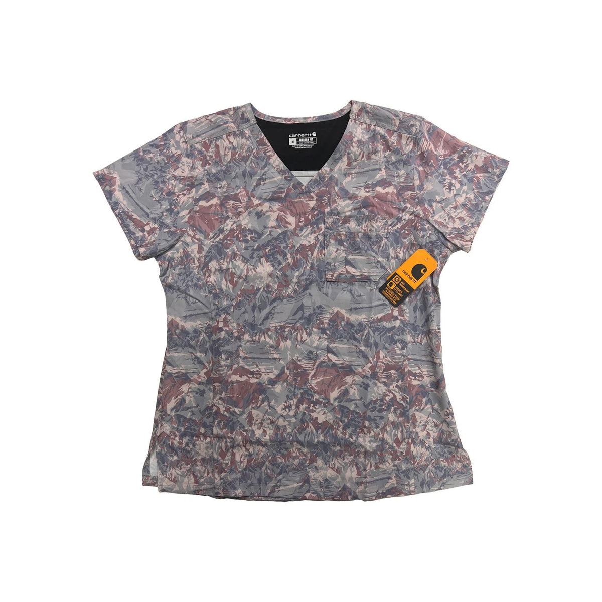 Carhartt Women's Snowy Ridges Scrub - Cross-Flex V-Neck Print Top (S45)