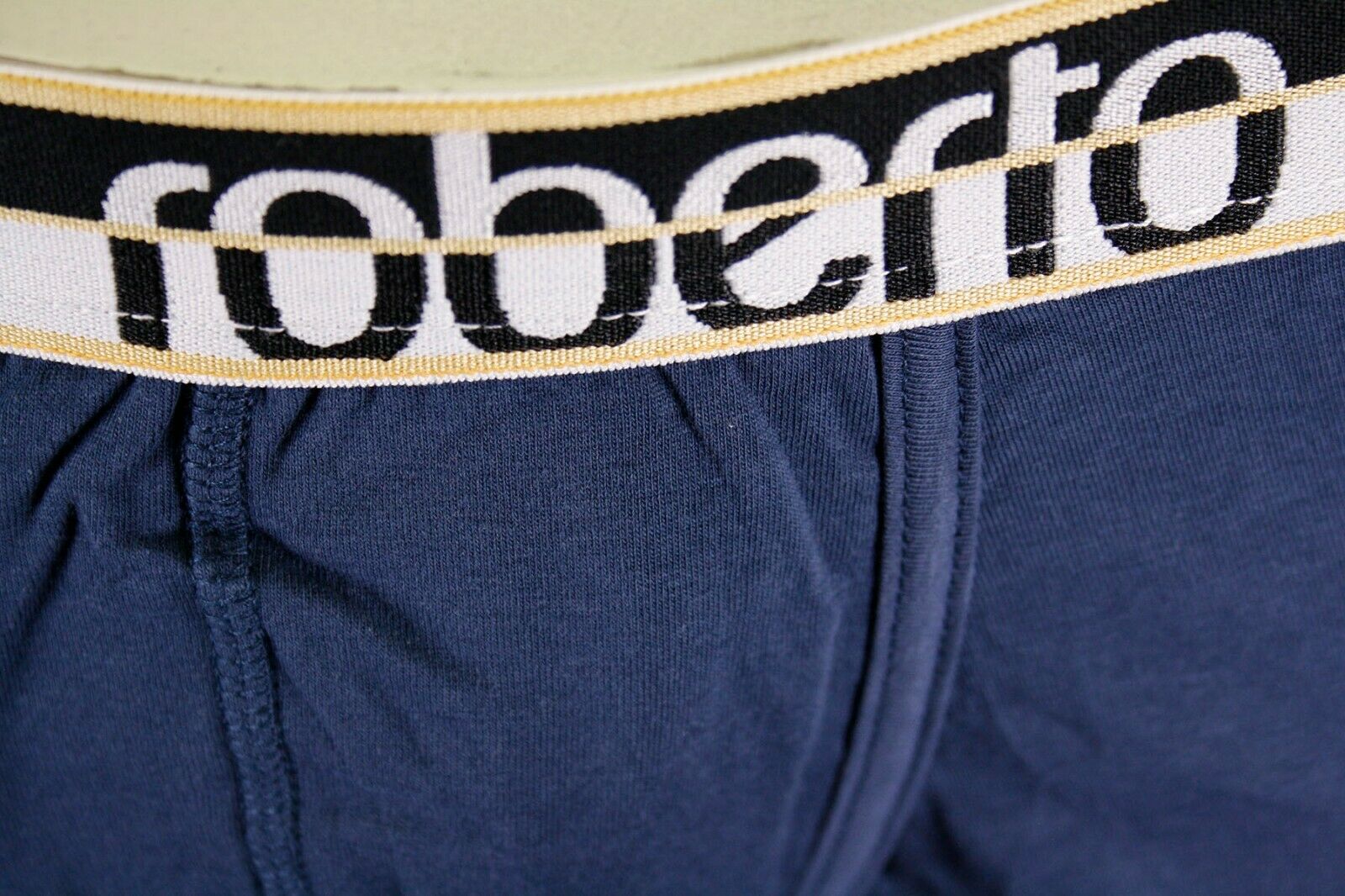 Roberto Cavalli Men's Single Pack Blue Stretch Boxer Briefs