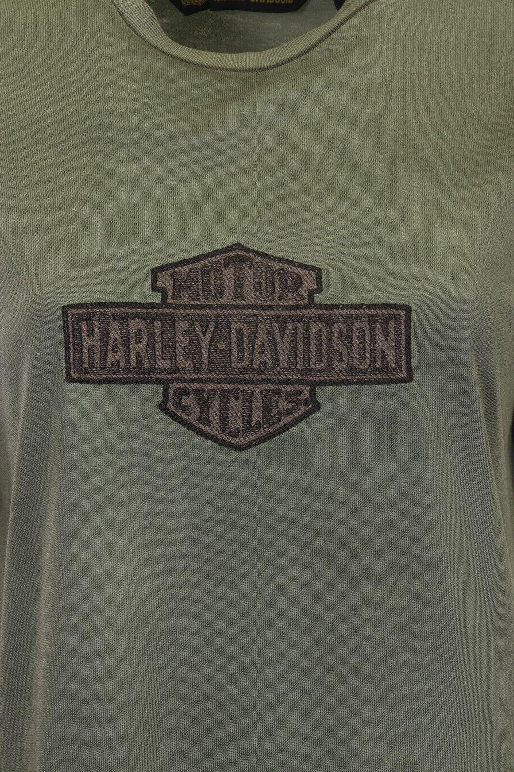 HD Branded Women's T-Shirt Olive Green Embroidered Official Logo S/S (S36)