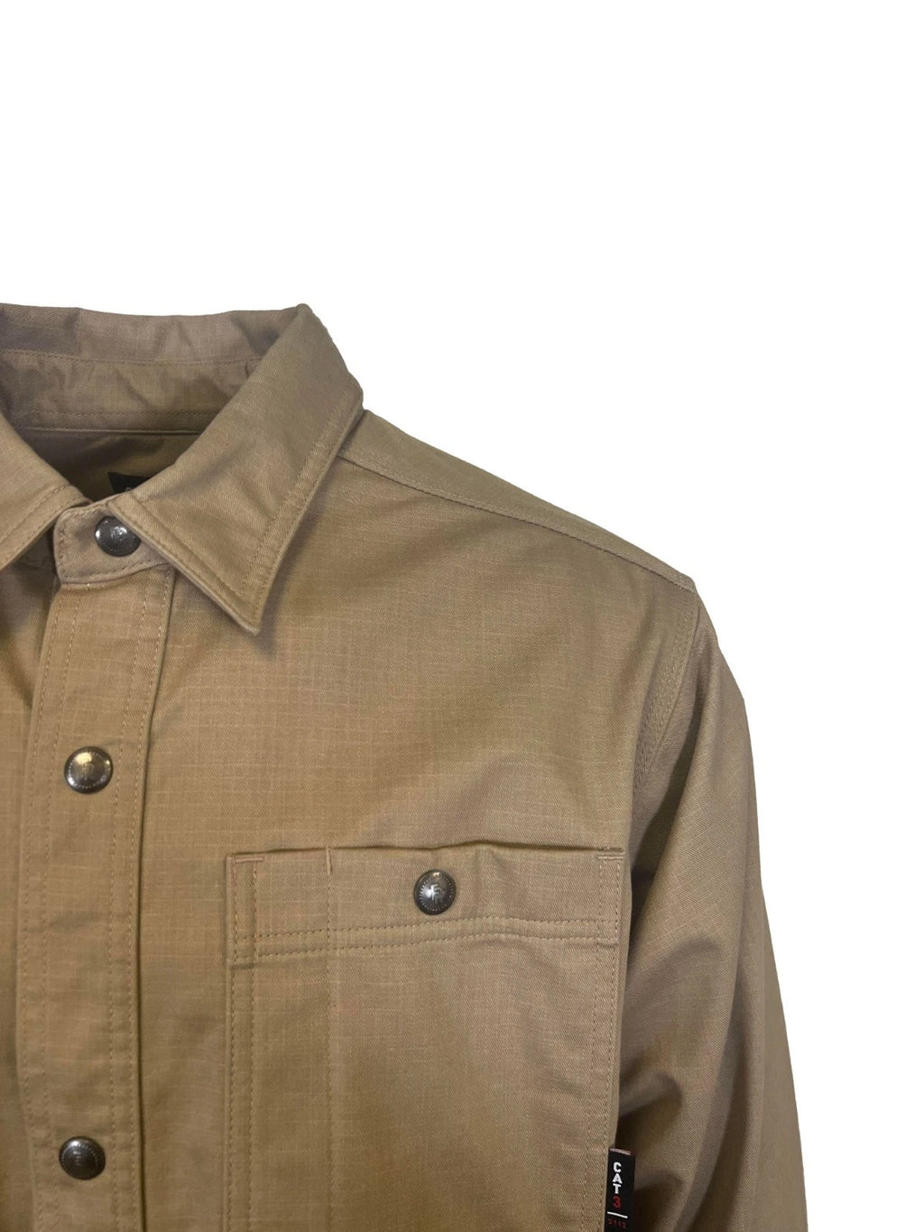 Ariat FR Men's Khaki Shirt Ripstop Softshell Flame Resistant Long Sleeve (S57)