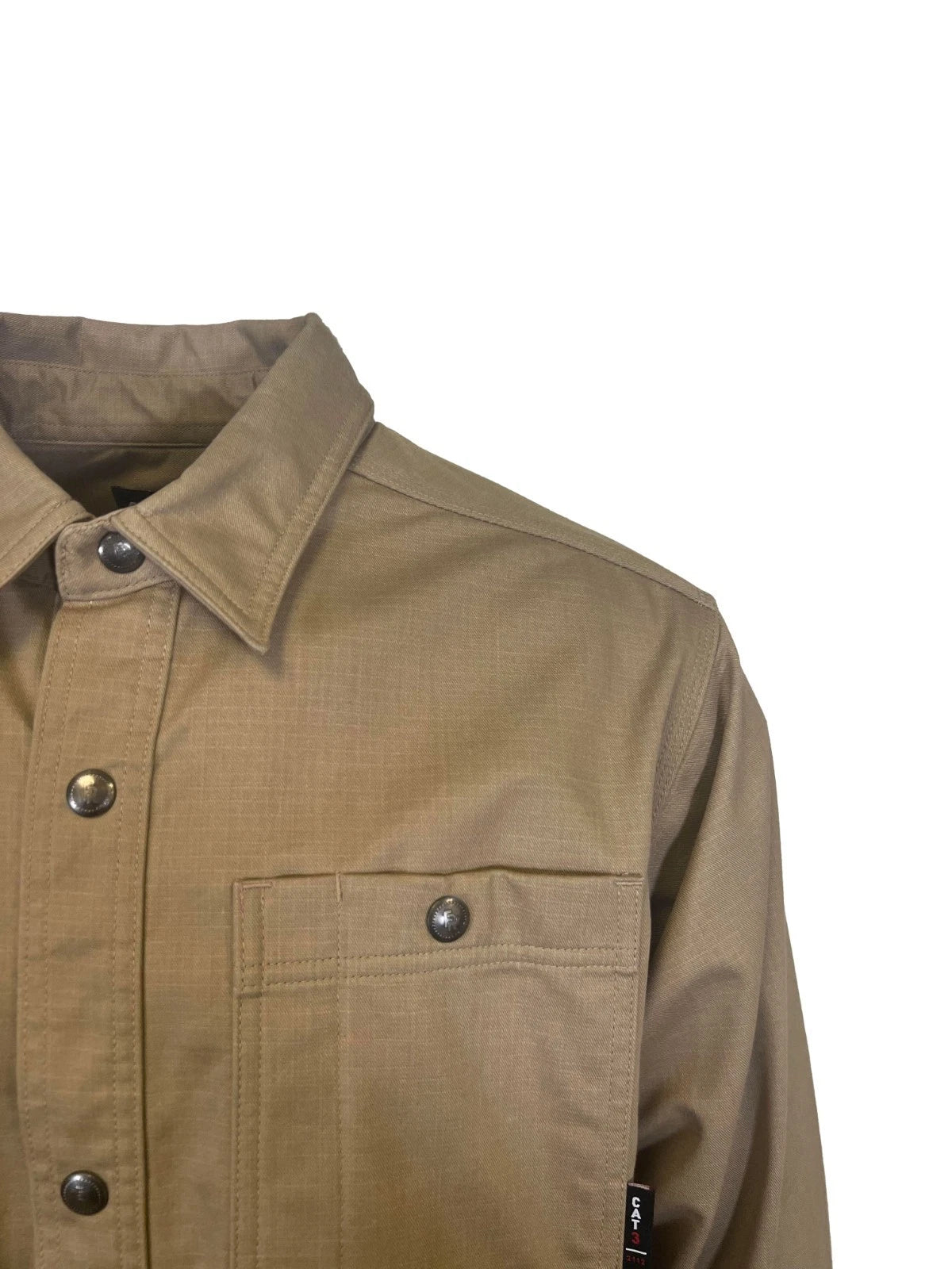 Ariat FR Men's Khaki Shirt Ripstop Softshell Flame Resistant Long Sleeve (S57)