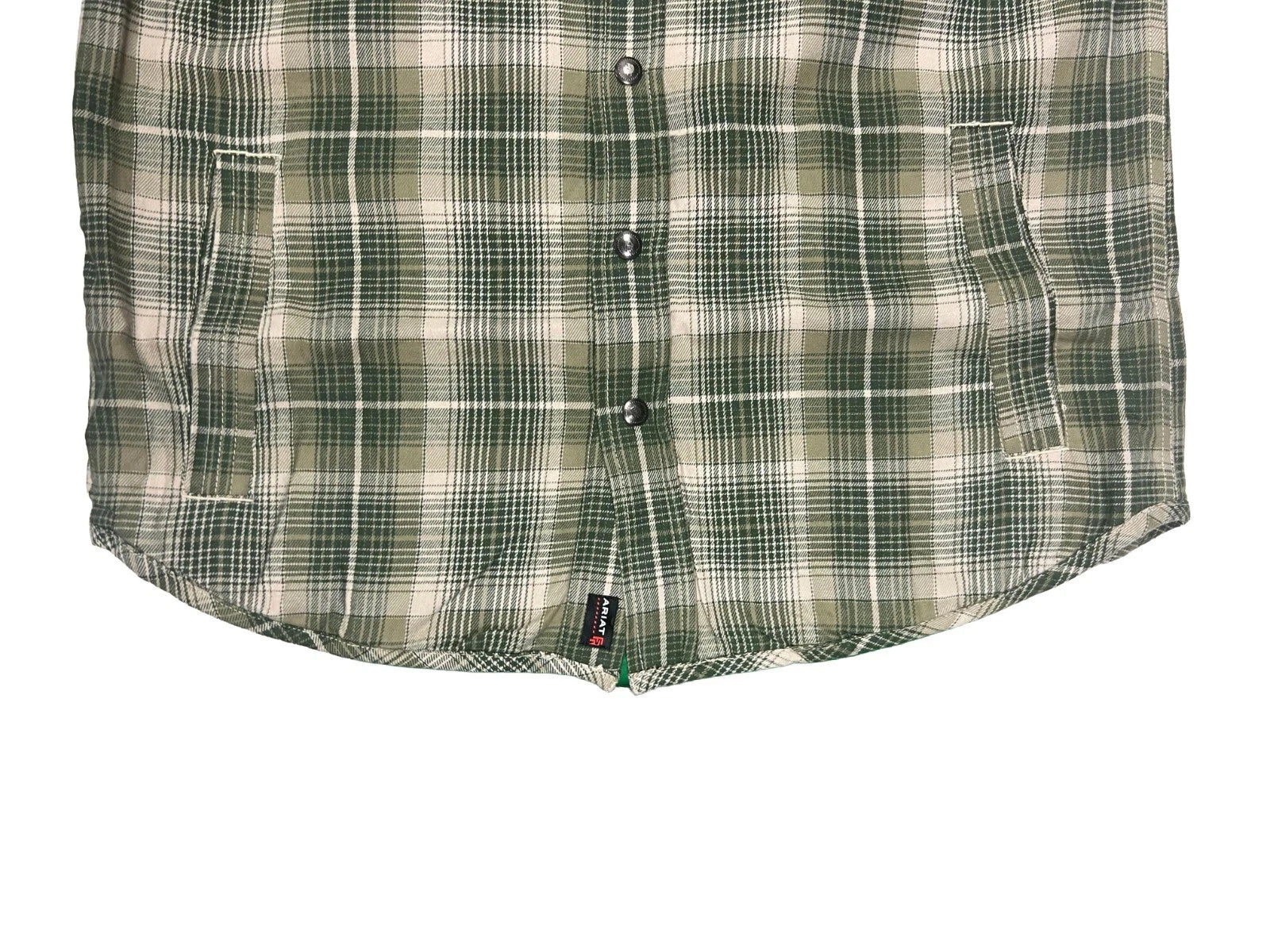 Ariat FR Men's Green Plaid Shirt Monument Jacket Long Sleeve (S59)