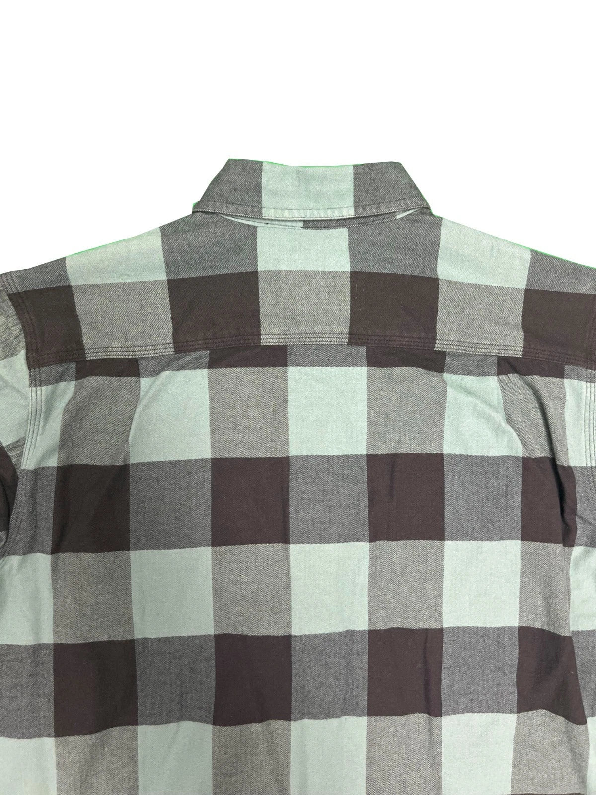 Carhartt Men's Slate Green Plaid Shirt Relaxed Fit Flannel L/S (S360)