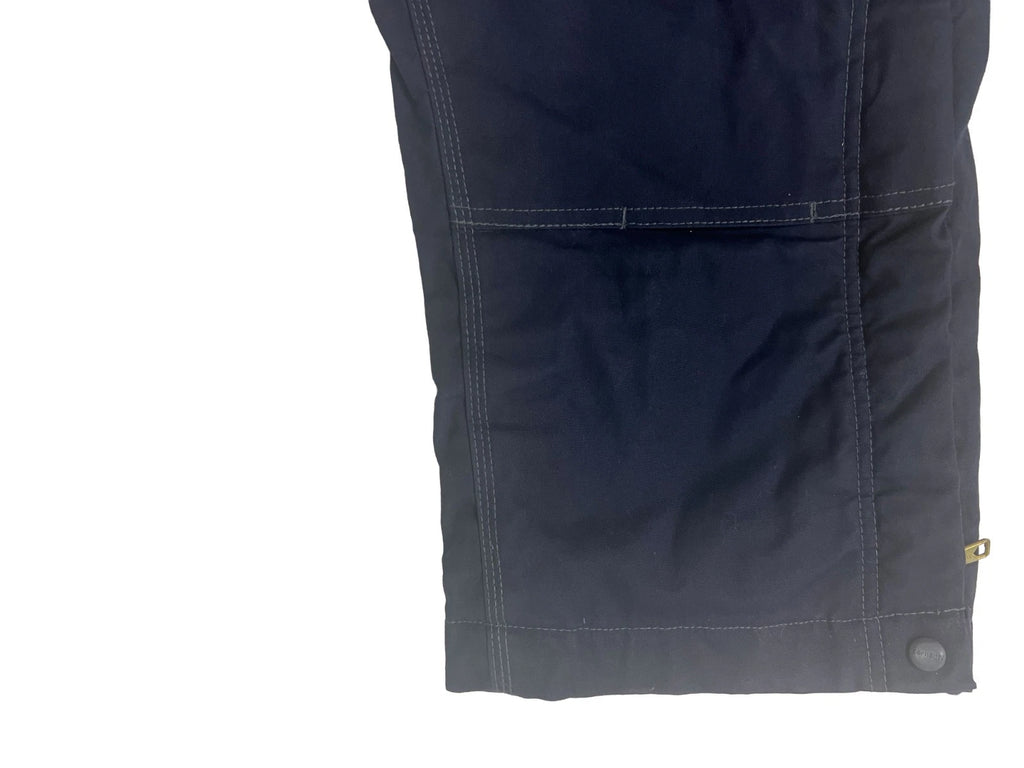 Carhartt FR Men's Navy Quick Duck Flame-Retardant Bib Pocket Overalls (S01)
