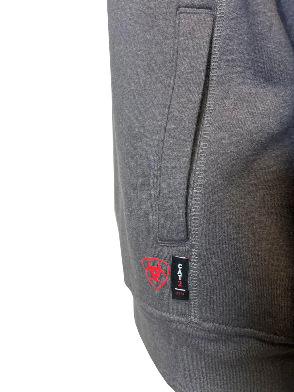 Ariat FR Men's Charcoal Heather Pullover Hoodie Long Sleeve (S72)