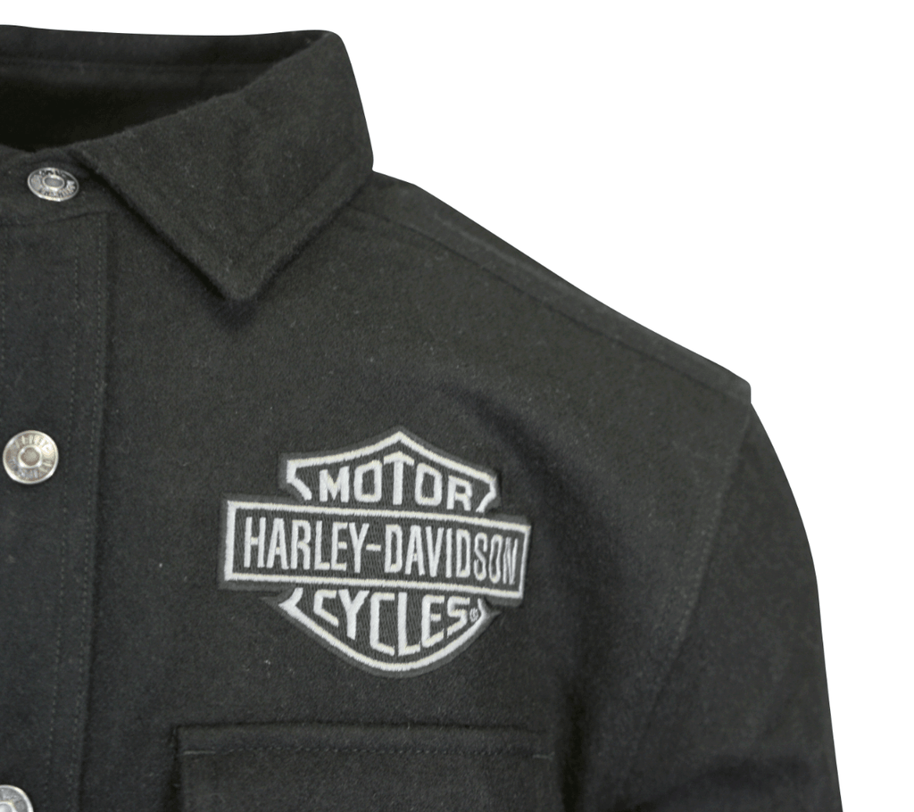 HD Branded Men's Shirt Black Beauty Shadow Long Sleeve Woven (S61)