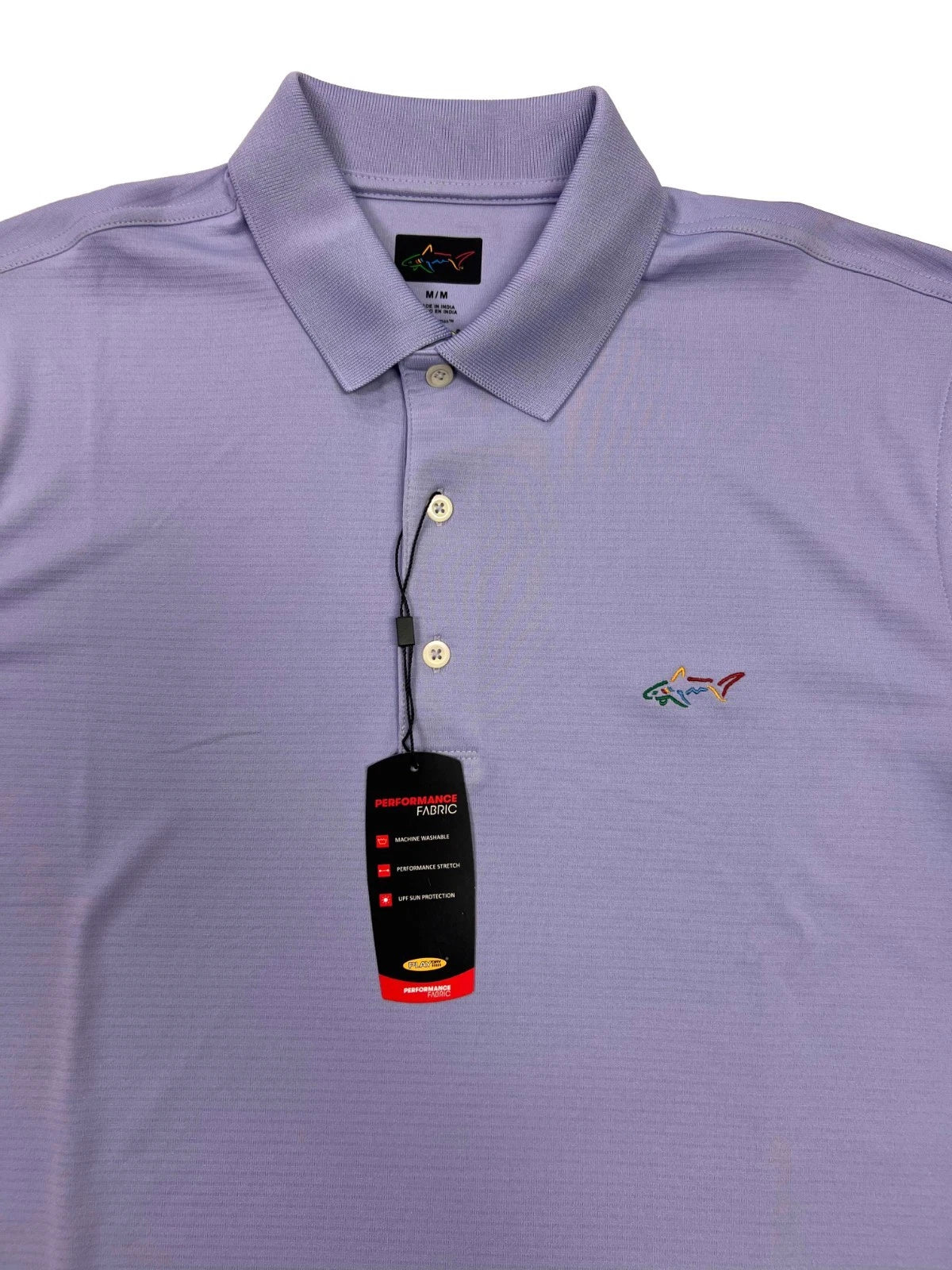 Greg Norman Men's Purple T-Shirt Polo Play Dry UPF Performance Fabric S/S (S18)