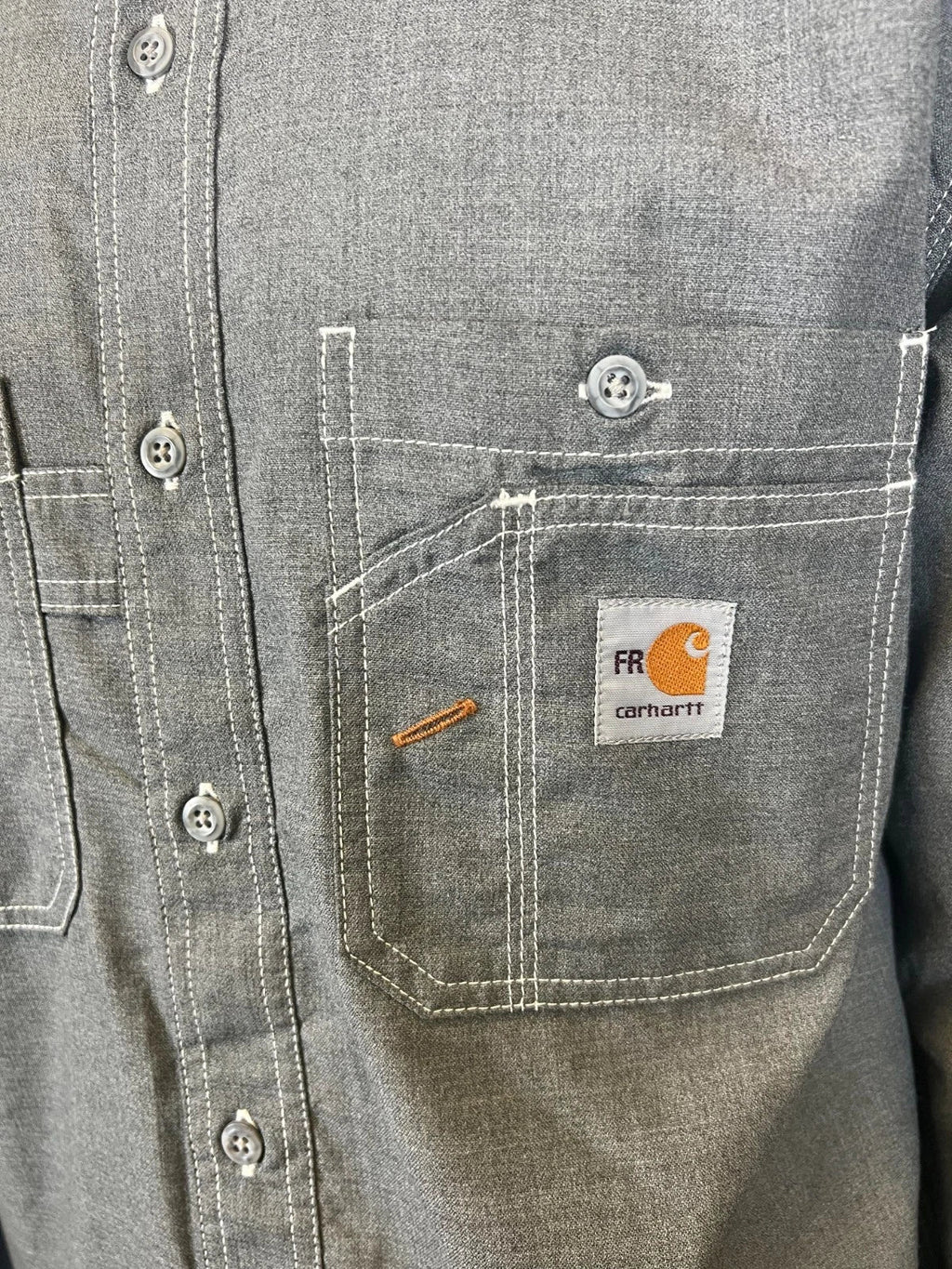 Carhartt FR Men's Grey Shirt Flame Resistant Long Sleeve Lightweight (S01)