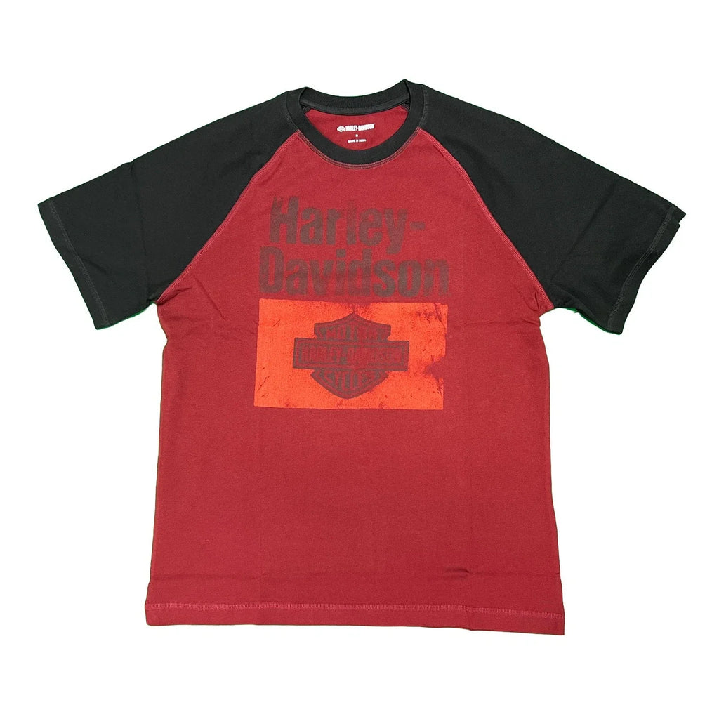 HD Branded  Men's T-Shirt Colorblock Raglan Sleeve Graphic Tee (S116)