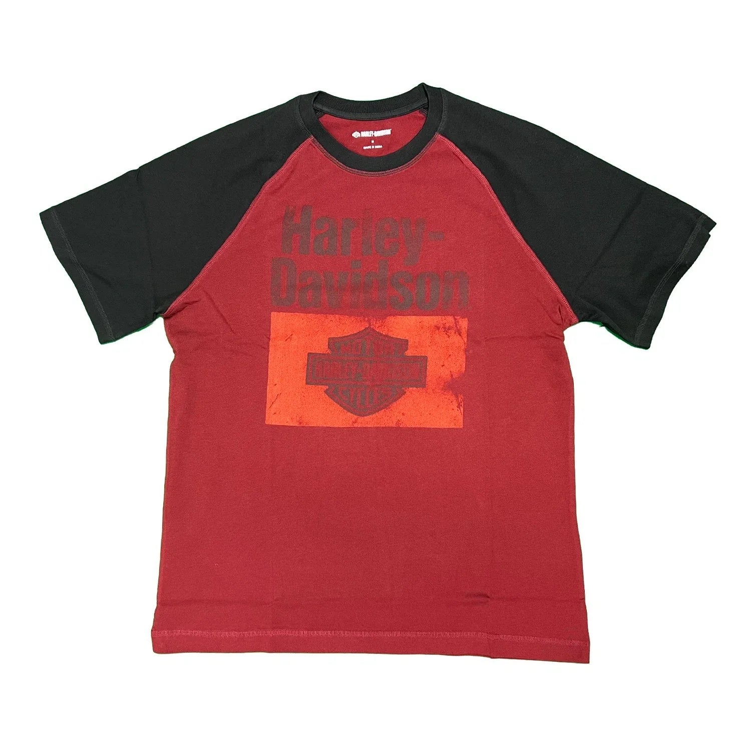 HD Branded  Men's T-Shirt Colorblock Raglan Sleeve Graphic Tee (S116)
