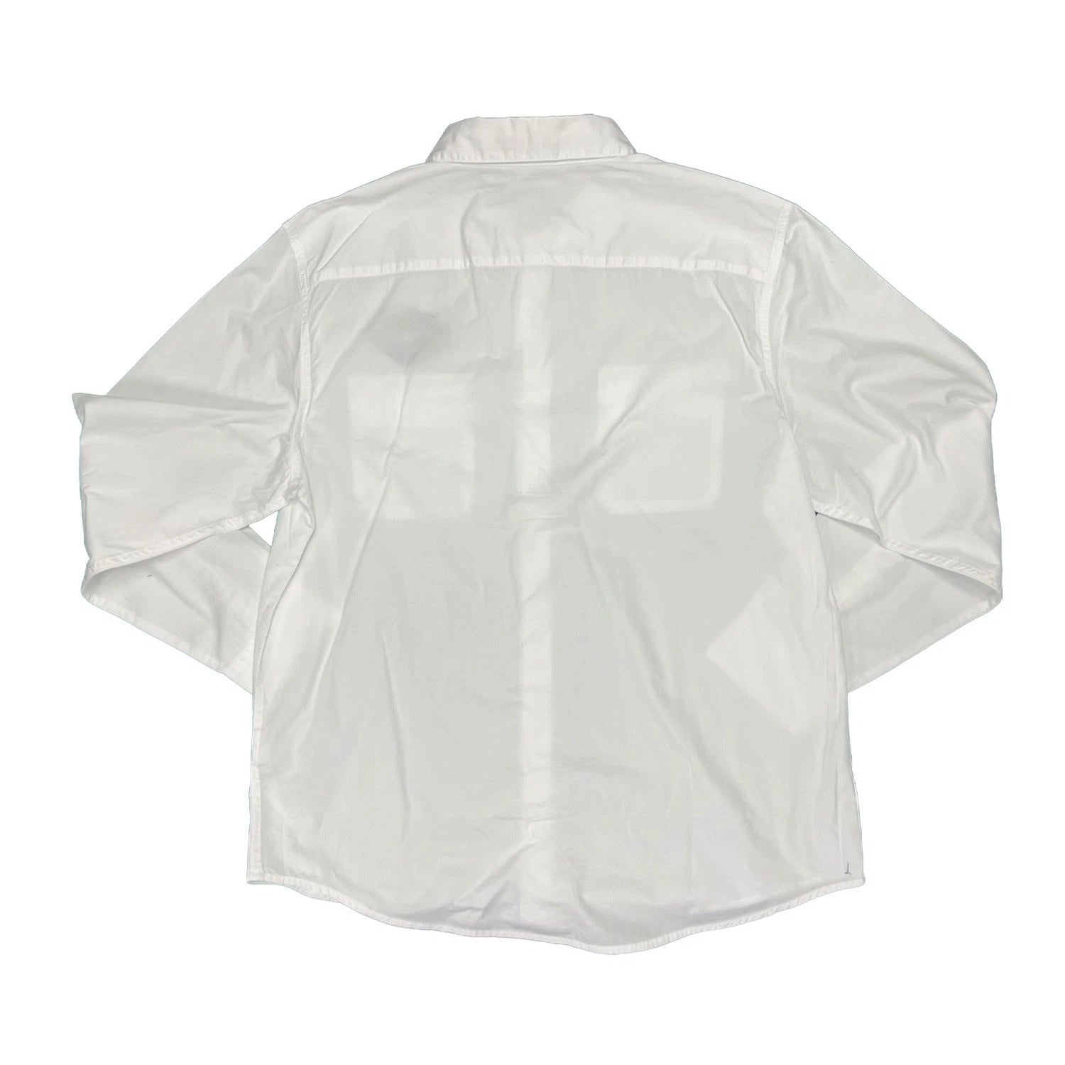 HD Brand Men's White Shirt Bar & Shield Solid Long Sleeve (340)