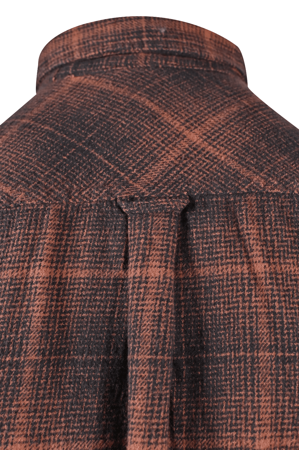 Rip Curl Men's Shirt Burnt Orange Black Plaid Long Sleeve Woven (S10)
