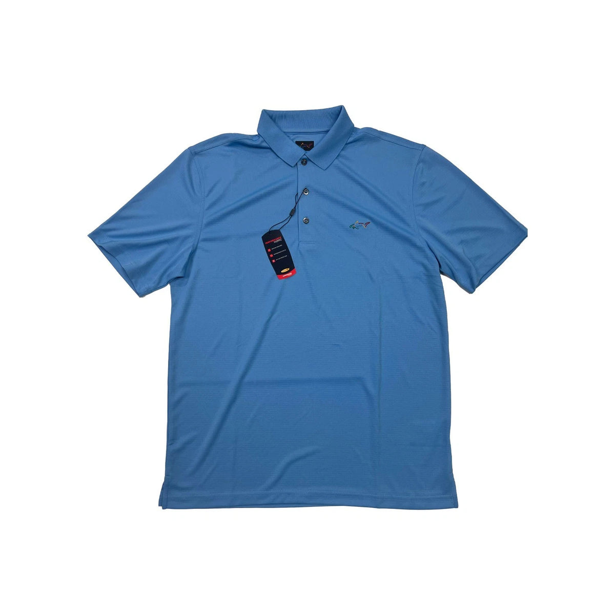 Greg Norman Men's Blue T-Shirt - Polo Play Dry UPF Performance Fabric S/S (S17)
