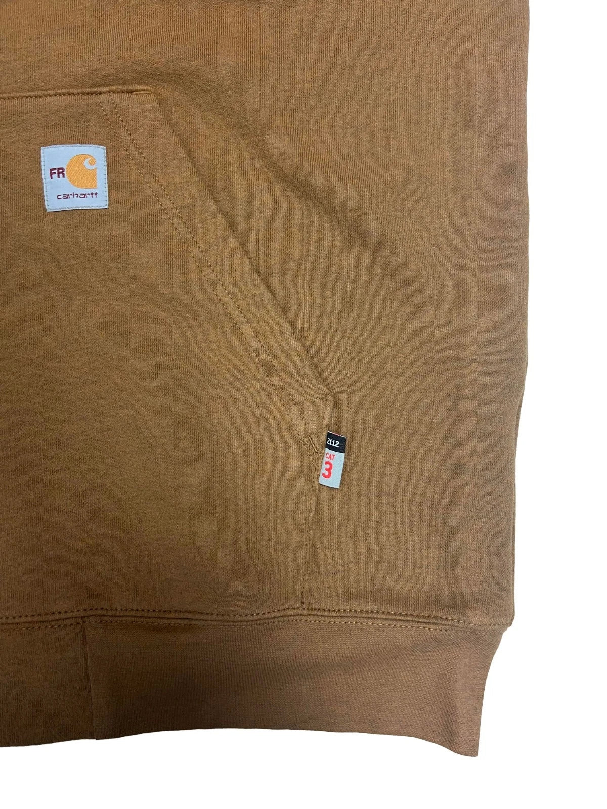 Carhartt FR Men's Brown Sweatshirt Midweight Hooded Zip Front (S46)