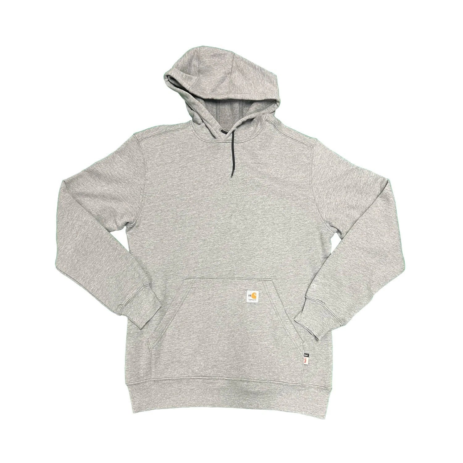 Carhartt FR Men's Heather Gray Sweatshirt Force Midweight Hooded Pullover (S42)