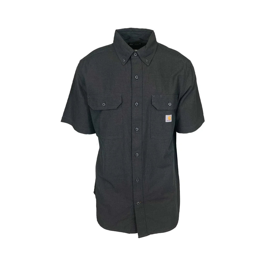 Carhartt Men's Black Chambray Shirt Loose Fit Medium weight S/S (352)