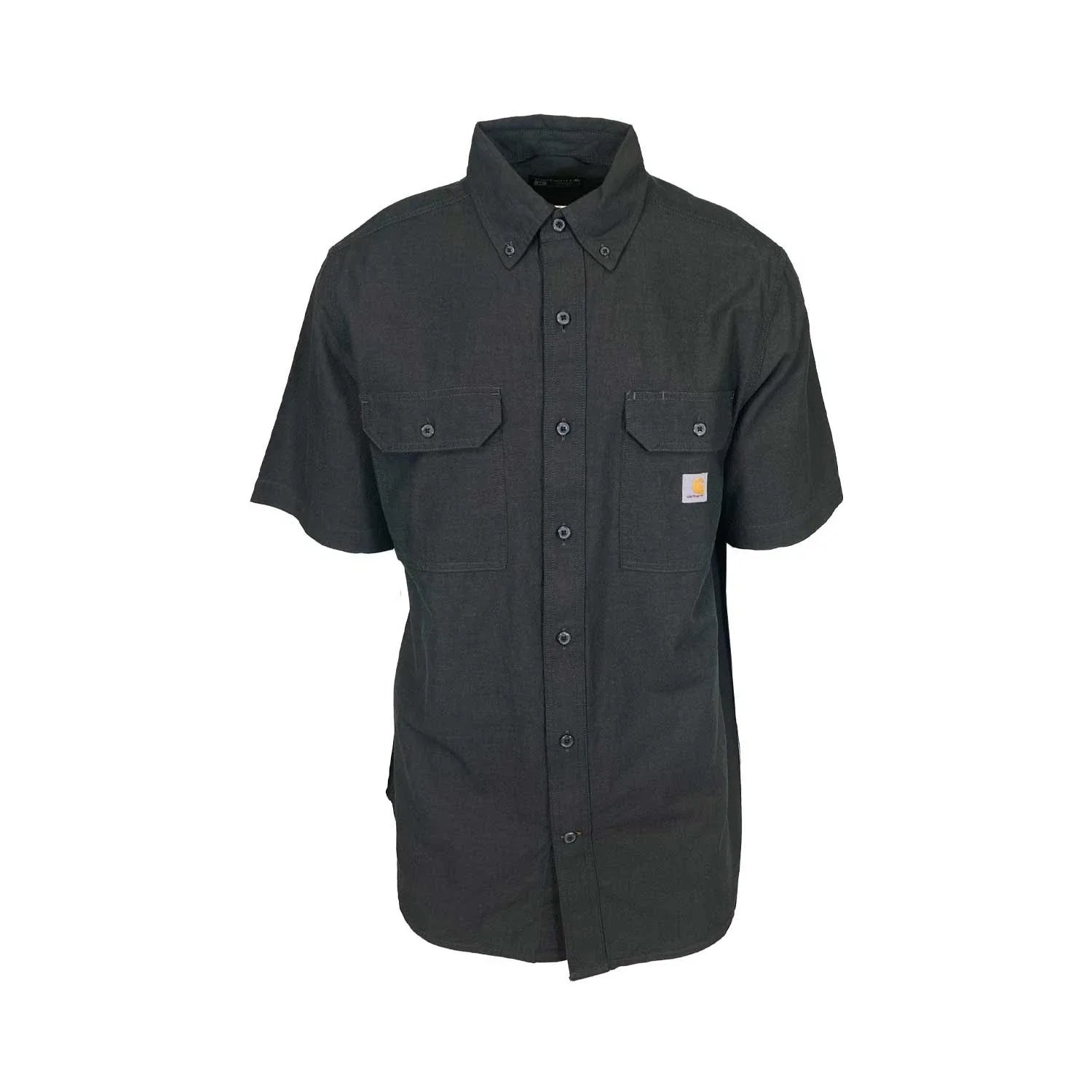 Carhartt Men's Black Chambray Shirt Loose Fit Medium weight S/S (352)