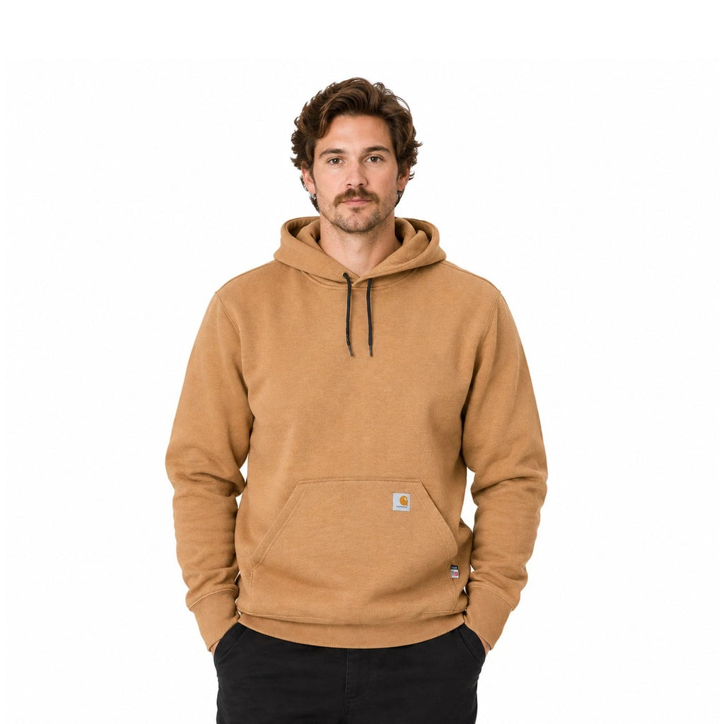 Carhartt FR Men's Brown Sweatshirt Force Midweight Hooded Pullover (S45)